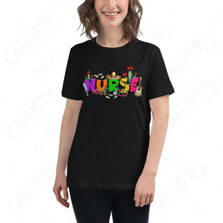 Woman in black nurse shirt from Women’s Nurses collection