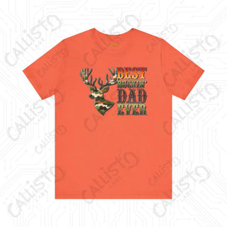 Men’s Funny ’Best Buckin’ Dad Ever’ Shirt: Hilarious Father’s Day Gift Idea for Deer Hunting Dads - Coral / XS - T-Shirt