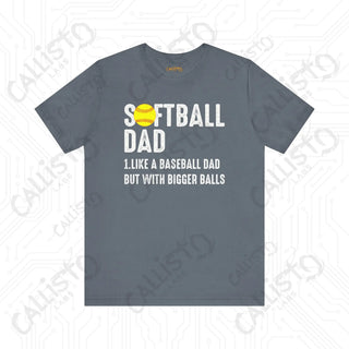 Men’s Funny ’Softball Dad’ Graphic Shirt: Celebrate Dad with Humor and Heart on the Field - Perfect Gift for