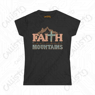 Womens Faith Can Move Mountains Shirt Inspirational Shirt for Hope Comfortable & Stylish Christian Apparel for Her Gift