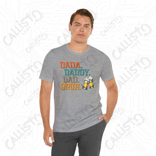 Men’s ’Dada Daddy Dad Bruh’ Beer Glasses Graphic Tee: Cool and Casual Shirt for Dads and Beer Enthusiasts - T-Shirt