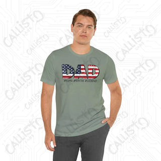 Men’s Patriotic ’DAD #Man #Myth #Legend’ Shirt: Celebrate Dad with Patriotic Pride - Perfect Father’s Day Gift - T-Shirt