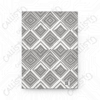 Gray and White Geometric Hardcover Journal Matte - Journal - Paper products