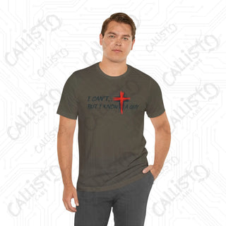 Men’s Humorous ’I Can’t But I Know a Guy’ Cross Religious Shirt: Funny Christian Apparel for Him - T-Shirt