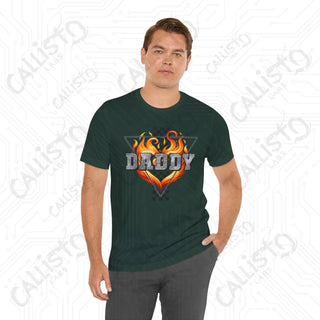 Men’s Flame ’DADDY’ Shirt: Bold and Stylish Tee for Fathers Dads and Cool Dudes - Perfect Gift for Him - T-Shirt