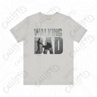 Men’s ’The Walking Dad’ Funny Zombie Shirt: Hilarious Father’s Day Gift Idea for Dads Who Love Zombies - Silver