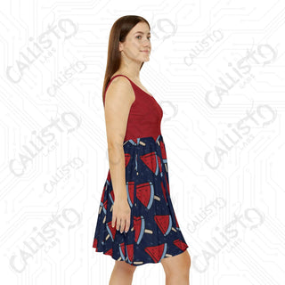 USA Patriotic Watermelon Skater Dress - Women’s July 4th Independence Day Dress - All Over Prints