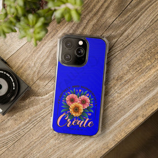 Create Fearfully and Wonderfully Psalm 13:14 Floral Magnetic Clear Impact Case for iPhone 14 & 15 - MagSafe®