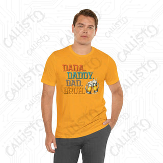 Men’s ’Dada Daddy Dad Bruh’ Beer Glasses Graphic Tee: Cool and Casual Shirt for Dads and Beer Enthusiasts - T-Shirt