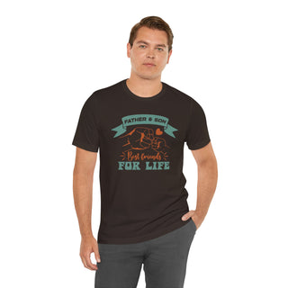 Men's 'Father and Son - Best Friends for Life' Fist Bump DAD Graphic Shirt: Father and Son Bond Heartwarming Tee - Perfect for Father's Day