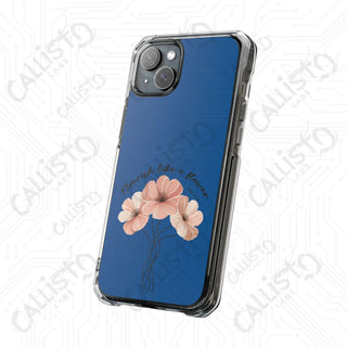 Pslams 103:15 Flourish Like a Flower Magnetic Clear Impact Case for iPhone 14 & 15 - MagSafe® Compatible - Phone Case