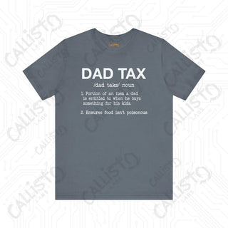 Men’s ’Dad Tax’ Graphic Shirt: Hilarious Definition Tee - Perfect Gift for Dads and Fathers’ Day - Steel Blue