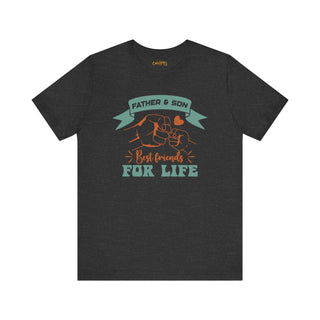 Men's 'Father and Son - Best Friends for Life' Fist Bump DAD Graphic Shirt: Father and Son Bond Heartwarming Tee - Perfect for Father's Day