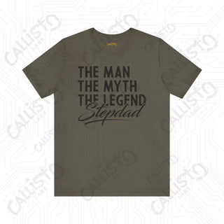 Men’s ’The Man The Myth The Legend’ Stepdad Shirt: Unique Father’s Day Gift for Stepfathers - Funny Dad Tee