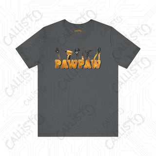 Men’s Graphic Shirt - PAWPAW with Tools Design: Cool and Practical Apparel for Grandpa - Asphalt / XS - T-Shirt