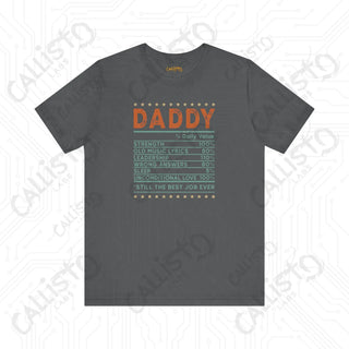 Men’s ’Daddy’ Daily Nutrition Value Dad Graphic Shirt: A Playful and Practical Gift for Father’s Day - Asphalt