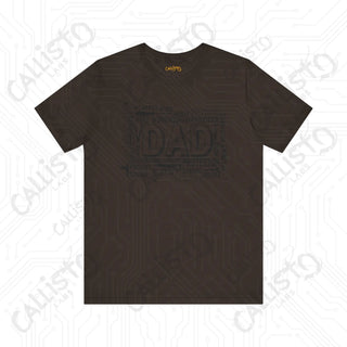 Men’s ’DAD’ Graphic Shirt Celebrating Positive Fatherly Qualities - Perfect Gift for Dads Fathers’ Day Birthday