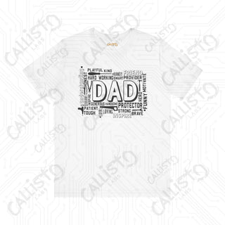 Men’s ’DAD’ Graphic Shirt Celebrating Positive Fatherly Qualities - Perfect Gift for Dads Fathers’ Day Birthday