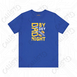 Men’s ’Dad by Day Gamer by Night’ Graphic Shirt: Fun and Stylish Tee for Gaming Dads - Perfect Gift Idea - True