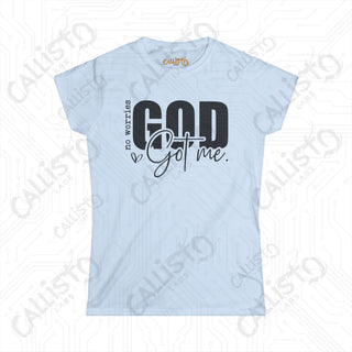 Women’s Softstyle Tee - ’No Worries God’s Got Me’ Inspirational Shirt for Women: Faith-Based Clothing for