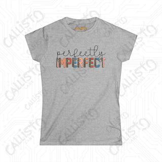 Empowering Women’s Softstyle Tee - ’Perfectly Imperfect’ Inspirational Shirt for Her - Sport Grey / S - T-Shirt