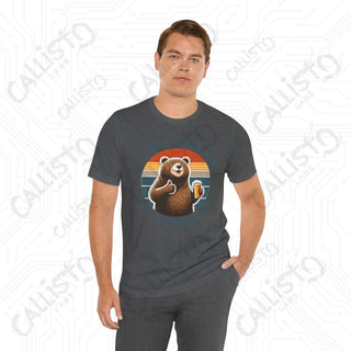 Men’s ’It’s Not a Dad Bod It’s a Father Figure’ Bear Graphic Shirt: Celebrate Fatherhood with Humorous Style