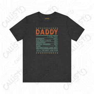 Men’s ’Daddy’ Daily Nutrition Value Dad Graphic Shirt: A Playful and Practical Gift for Father’s Day - Dark