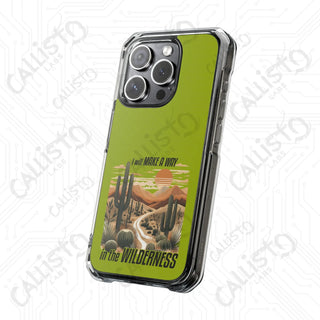 I Will Make a Way in the Wilderness Magnetic Clear Impact Case for iPhone 14 & 15 - MagSafe® Compatible - Phone Case