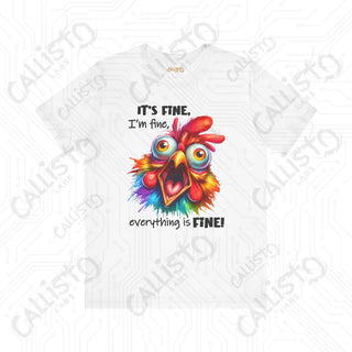 Everything is Fine Chicken Men’s Shirt: Funny and Humorous Shirt for Men - Humorous Graphic Top for Chicken Lovers