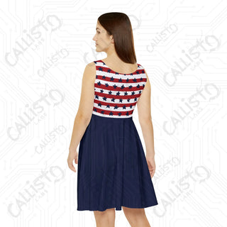 Women’s July 4th Skater Dress Independence Day Fireworks Dress Perfect Patriotic Holiday Outfit - All Over Prints