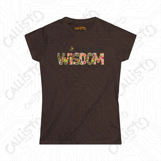 Women’s Softstyle Tee ’She Speaks with Wisdom’ Proverbs 31:26 Floral Design Shirt Inspirational Christian