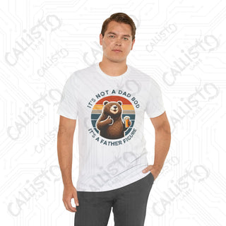 Men’s ’It’s Not a Dad Bod It’s a Father Figure’ Bear Graphic Shirt: Celebrate Fatherhood with Humorous Style