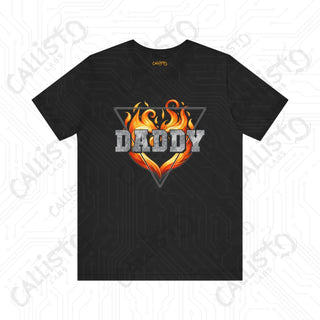 Men’s Flame ’DADDY’ Shirt: Bold and Stylish Tee for Fathers Dads and Cool Dudes - Perfect Gift for Him - Black