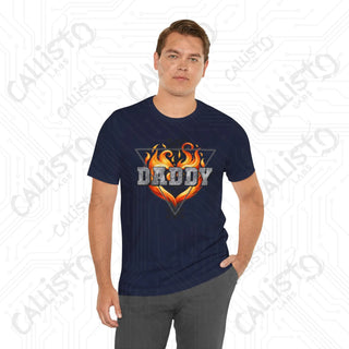 Men’s Flame ’DADDY’ Shirt: Bold and Stylish Tee for Fathers Dads and Cool Dudes - Perfect Gift for Him - T-Shirt