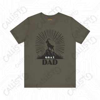 Men’s ’G.O.A.T. DAD’ Graphic Shirt: Celebrate Fatherhood with this Stylish and Funny Goat-Themed Tee - Perfect