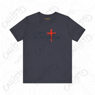 Men’s Humorous ’I Can’t But I Know a Guy’ Cross Religious Shirt: Funny Christian Apparel for Him - Heather