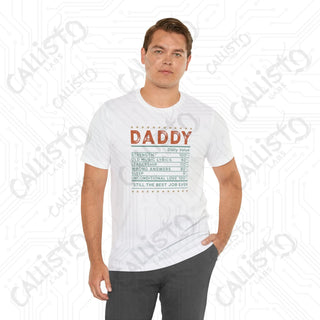 Men’s ’Daddy’ Daily Nutrition Value Dad Graphic Shirt: A Playful and Practical Gift for Father’s Day - T-Shirt