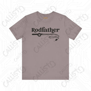 Men’s ’Rodfather’ Fishing Rod Funny Dad Graphic Shirt: Hilarious Father’s Day Gift Idea for Fishing Enthusiasts