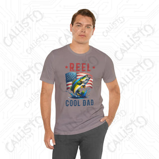 Men’s ’REEL Cool Dad Joke’ Funny Shirt: Hilarious Fishing-Inspired Tee for Dads - Perfect Father’s Day Gift