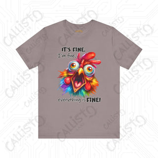 Everything is Fine Chicken Men’s Shirt: Funny and Humorous Shirt for Men - Humorous Graphic Top for Chicken Lovers