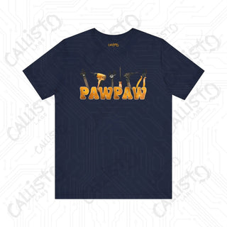 Men’s Graphic Shirt - PAWPAW with Tools Design: Cool and Practical Apparel for Grandpa - Navy / XS - T-Shirt