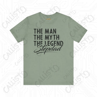 Men’s ’The Man The Myth The Legend’ Stepdad Shirt: Unique Father’s Day Gift for Stepfathers - Funny Dad Tee