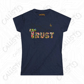 Women’s Softstyle Tee - ’Pray Wait Trust’ Floral Design: Inspirational Christian Shirt for Women Faith-Based