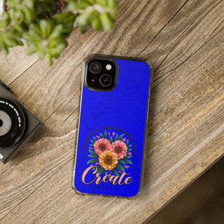 Create Fearfully and Wonderfully Psalm 13:14 Floral Magnetic Clear Impact Case for iPhone 14 & 15 - MagSafe®