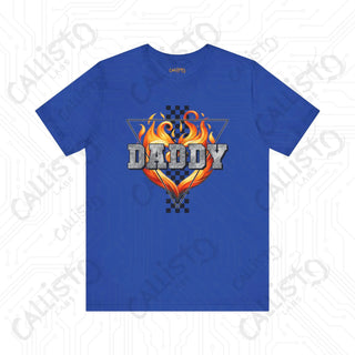 Men’s Flame ’DADDY’ Shirt: Bold and Stylish Tee for Fathers Dads and Cool Dudes - Perfect Gift for Him - True