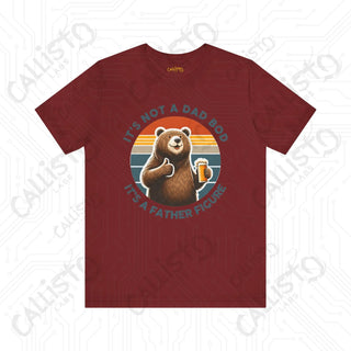 Men’s ’It’s Not a Dad Bod It’s a Father Figure’ Bear Graphic Shirt: Celebrate Fatherhood with Humorous Style