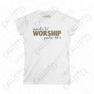 Women’s Softstyle Tee: ’Made to Worship’ Inspirational Christian Shirt - Comfortable and Stylish Faith Apparel