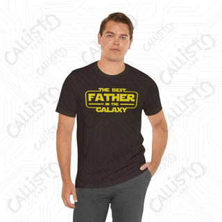 Men’s ’The Best Father in the Galaxy’ Graphic Shirt: Show Dad He’s Out of This World with this Stellar