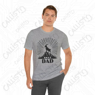 Men’s ’G.O.A.T. DAD’ Graphic Shirt: Celebrate Fatherhood with this Stylish and Funny Goat-Themed Tee - Perfect