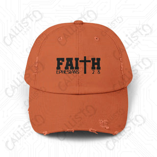 Faith Ephesians 2:8 Black - Burnt Orange / One size - Hats